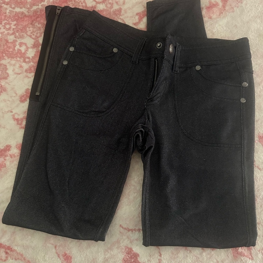 Athleta Black and Gray Denim Pants